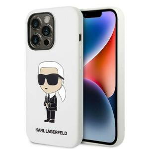 Karl Lagerfeld KLHCP14LSNIKBCH hard silikonové pouzdro iPhone 14 PRO 6.1" white Silicone Ikonik