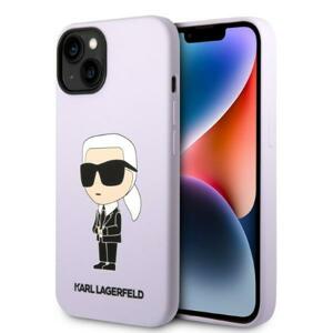 Karl Lagerfeld KLHCP14MSNIKBCU hard silikonové pouzdro iPhone 14 PLUS 6.7" purple Silicone Ikonik