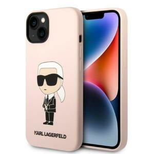 Karl Lagerfeld KLHCP14SSNIKBCP hard silikonové pouzdro iPhone 14 6.1" pink Silicone Ikonik