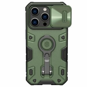 Nillkin CamShield Armor PRO pancéřové pouzdro s kroužkem na iPhone 14 PRO 6.1" Dark green