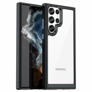 Silikonové pouzdro Space s barevným rámem na Samsung Galaxy S23 ULTRA 5G Black