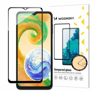 Wozinsky Celoplošně lepené tvrzené sklo 9H na Samsung Galaxy A04s Black