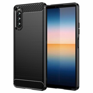 Carbon silikonové pouzdro na Sony Xperia 10 IV Black