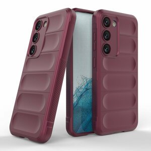 Magic Shield silikonové pouzdro na Samsung Galaxy S23 5G Burgundy