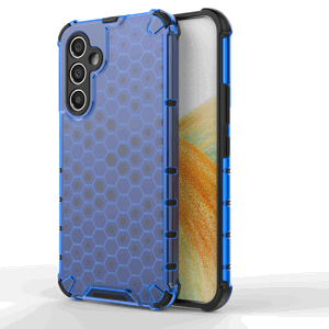 Honeycomb pancéřové pouzdro se silikonovým rámem pro Samsung Galaxy A54 5G Blue