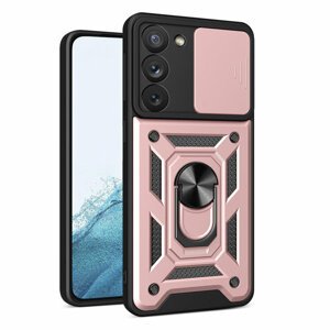 Hybrid Armor Camshield silikonové pouzdro s kovovým kroužkem na Samsung Galaxy A54 5G Pink