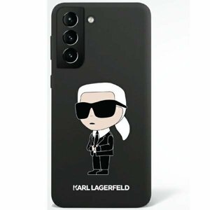 Karl Lagerfeld KLHCS23MSNIKBCK hard silikonové pouzdro Samsung Galaxy S23 PLUS 5G black Silicone Ikonik