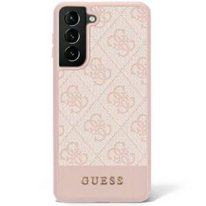 Guess GUHCS23MG4GLPI hard silikonové pouzdro Samsung Galaxy S23 PLUS 5G pink 4G Stripe Collection