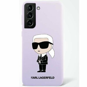 Karl Lagerfeld KLHCS23MSNIKBCU hard silikonové pouzdro Samsung Galaxy S23 PLUS 5G purple Silicone Ikonik