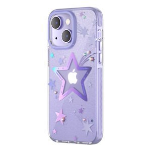 Kingxbar Heart Star Series silikonové pouzdro na iPhone 14 6.1" Purple star