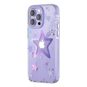 Kingxbar Heart Star Series silikonové pouzdro na iPhone 14 PRO 6.1" Purple star