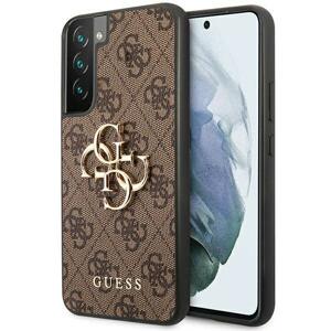 Guess GUHCS23M4GMGBR hard silikonové pouzdro Samsung Galaxy S23 PLUS 5G brown 4G kovové logo