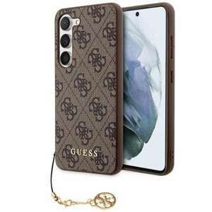 Guess GUHCS23MGF4GBR hard silikonové pouzdro Samsung Galaxy S23 PLUS 5G Brown 4G Charms Collection