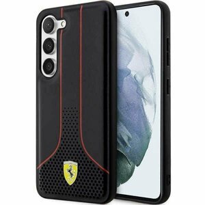 Ferrari FEHCS23SPCSK hard silikonové pouzdro Samsung Galaxy S23 5G black Perforated 296 P