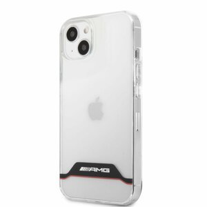AMG AMHCP13STCBR hard silikonové pouzdro iPhone 13 Mini 5.4" transparent Red Stripes
