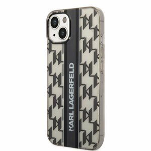 Karl Lagerfeld KLHCP14MHKLSPCK hard silikonové pouzdro iPhone 14 PLUS 6.7" black Monogram Vertical Stripe 