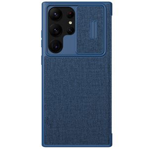 Nillkin Qin Cloth PRO knížkové pouzdro na Samsung Galaxy S23 ULTRA 5G Blue