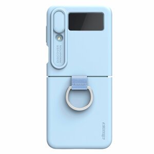 Nillkin CamShield Silky silikonové pouzdro na Samsung Galaxy Z Flip 4 Blue