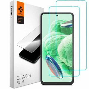 2 x KUSY Tvrzené sklo Spigen Glass.TR Slim pro Xiaomi Note 12 5G / Xiaomi POCO 5X 5G