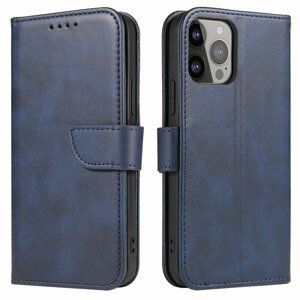 Magnet Case elegantní knížkové pouzdro na iPhone 15 PRO MAX 6.7" Blue