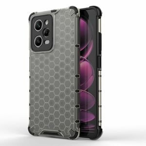 Honeycomb pancéřové pouzdro se silikonovým rámem pro Xiaomi Redmi Note 12 PRO / Poco X5 PRO 5G Black