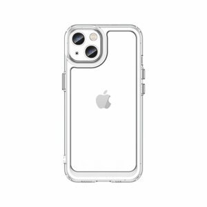 Silikonové pouzdro Space s barevným rámem na iPhone 15 6.1" Transparent