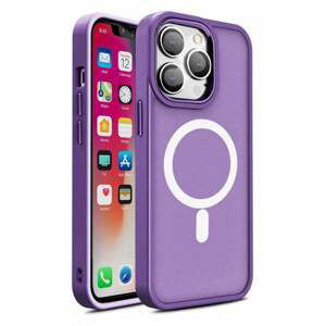 Silikonový obal Matte s barevným rámem na iPhone 15 6.1"Violet