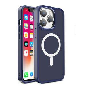 Silikonový obal Matte s barevným rámem na iPhone 15 PRO MAX 6.7" Navy