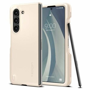 Spigen Thin Fit Pen silikonové pouzdro na Samsung Galaxy Z Fold 5 Pearled Ivory