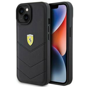 Ferrari hard silikonové pouzdro iPhone 15 6.1" black Quilted Metal Logo