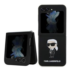 Karl Lagerfeld silikonový obal na Samsung Galaxy Z Flip 5 Black Silicone Ikonik Karl