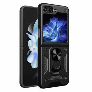 Hybrid Armor Camshield obal s kovovým kroužkem na Samsung Galaxy Z Flip 5 Black