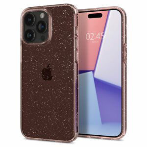 Spigen Liquid Crystal Glitter silikonové pouzdro na iPhone 15 PRO 6.1" Rose quartz