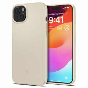 Spigen Thin Fit silikonové pouzdro na iPhone 15 6.1" Mute beige