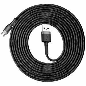 Baseus Cafule extra odolný nylonem opletený kabel USB / Micro USB QC3.0 2A 3m black-gray