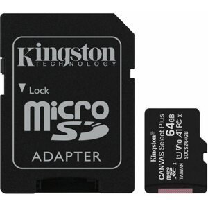 Kingstone paměťová karta Micro SDXC 64GB M203 Class 10 UHS-I + Adaptér