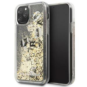Karl Lagerfeld KLHCN58ROGO hard silikonové pouzdro iPhone 11 Pro black & gold Glitter