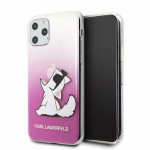 Karl Lagerfeld KLHCN65CFNRCPI hard silikonové pouzdro iPhone 11 Pro MAX pink Choupette fun