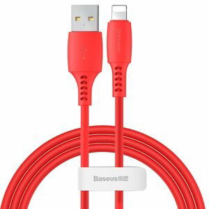 Baseus Colourful odolný kabel USB / Lightning 2.4A 1.2m Red