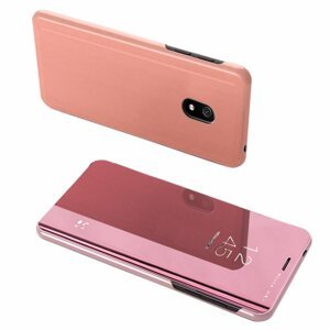 Knížkové pouzdro na Xiaomi Redmi 8A s průhlednou přední stranou pink