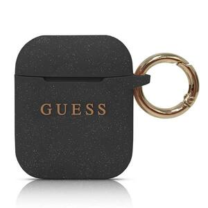 Guess GUACCSILGLBK pouzdro na AirPods 2. Generace / 1. Generace black Silicone Glitter