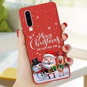 Silkonové Christmas pouzdro na iPhone X / XS - Veselé Vánoce