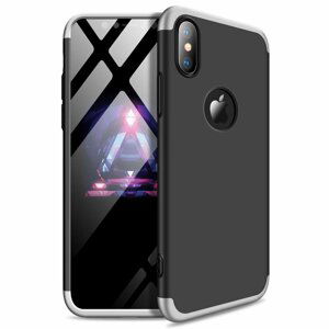 GKK 360 Protection pouzdro pro iPhone XR black-silver (logo)