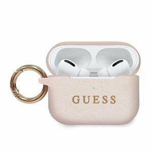 Guess GUACAPSILGLLP pouzdro na Airpods PRO pink Silicone