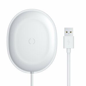 Baseus Jelly bezdrátová nabíječka Qi 15W White + kabel USB-C