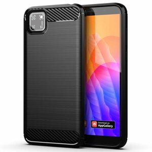 Carbon silikonové pouzdro na Huawei Y5p black