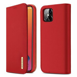 DUX DUCIS Wish kožené pouzdro na iPhone 12 Pro Max 6.7" red