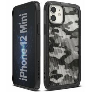 Ringke Fusion X Design pancéřové pouzdro na iPhone 12 Mini 5.4" Camo black (XDAP0015)