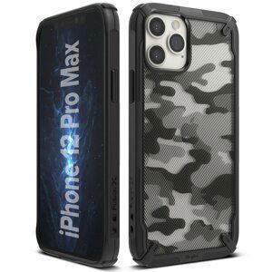 Ringke Fusion X pancéřové pouzdro na iPhone 12 Pro MAX 6,7" Camo Black