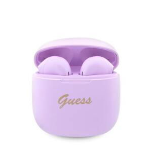 Guess True Wireless Script Logo BT5.3 6H sluchátka fialová